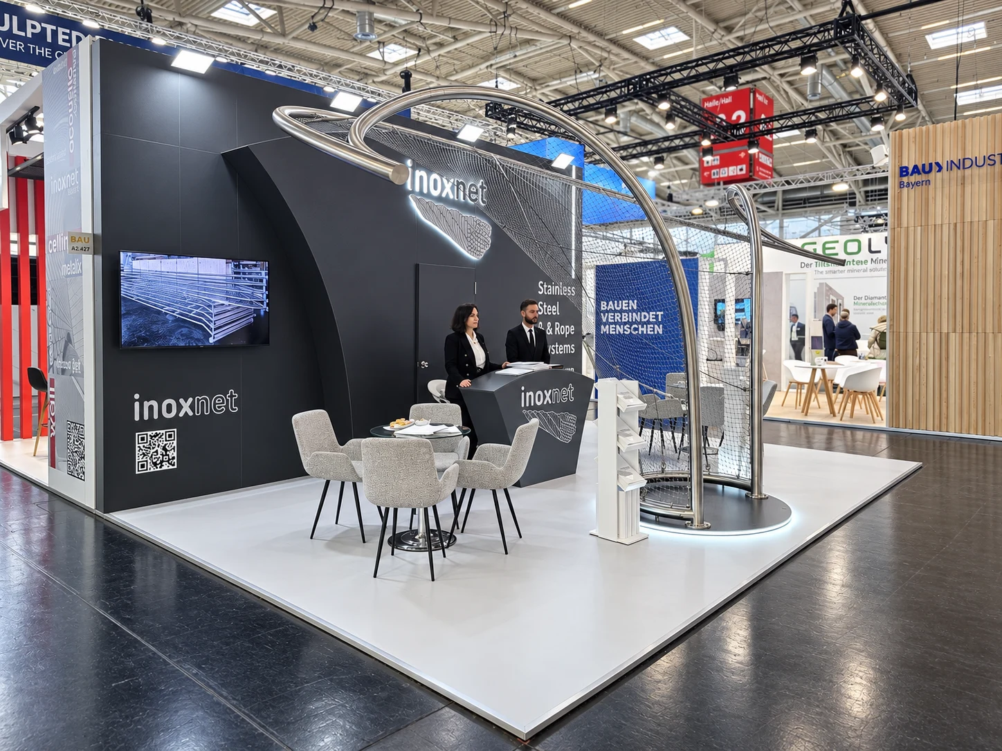 Inoxnet BAU Munich — Heykelsi Çelik Form ve Karşılama