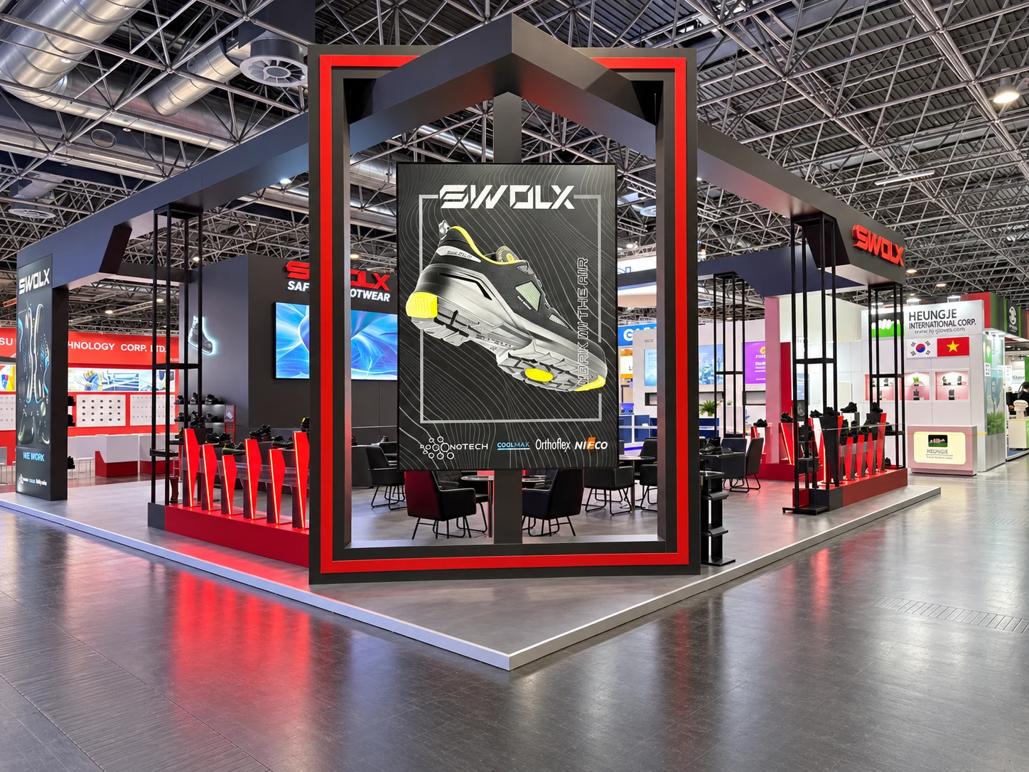 Swolx A+A Düsseldorf Fuar Standı — Ön Görünüm
